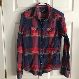Flannel print shirt